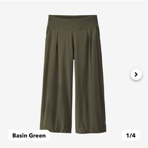 Women's Kamala Cropped Pants, L , Basin Green